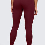 Women's Double Waistseam Leggings 25" Red Merlot