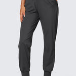 Women's Stretch Drawstring Jogger with Pockets 28'' Black