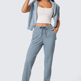 Women's Stretch Drawstring Jogger with Pockets 28'' Belgian Blue