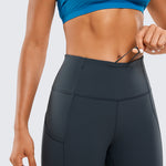 CRZ YOGA Women's Sleek Pocket Leggings 25” Melanite