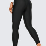 CRZ YOGA Women's Fleece Lined Leggings 25" Black