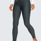 CRZ YOGA Women's Fleece Lined Leggings 25" Black