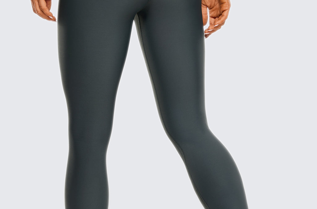 CRZ YOGA Women's Fleece Lined Leggings 25" Black
