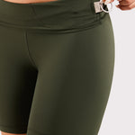 Women's Sleek Biker Shorts 6" Black Tie Dye Flowers