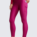 CRZ YOGA Women's Fleece Lined Leggings with Pockets 25'' Milky White
