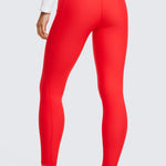 CRZ YOGA Women's Fleece Lined Leggings with Pockets 25'' True Navy