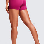 CRZ YOGA Women's Yoga High Rise Booty Butterluxe Biker Shorts 2.5'' Magenta Purple