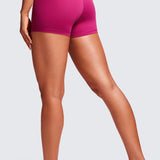 CRZ YOGA Women's Yoga High Rise Booty Butterluxe Biker Shorts 2.5'' Magenta Purple