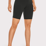 CRZ YOGA Women's Yoga High Rise Butterluxe Long Biker Shorts 8'' Sparkle Blue