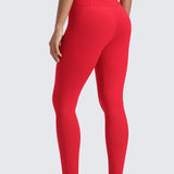 CRZ YOGA Women's Yoga Leggings 25" with Pockets Aurora Red