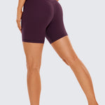 CRZ YOGA Women's Yoga Super High Waist Butterluxe Shorts 6'' Black