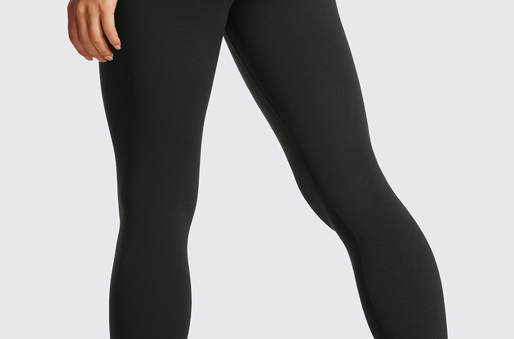 CRZ YOGA Women's High Rise Butterluxe Yoga Leggings 25'' V Cross Waist Hibiscus Purple