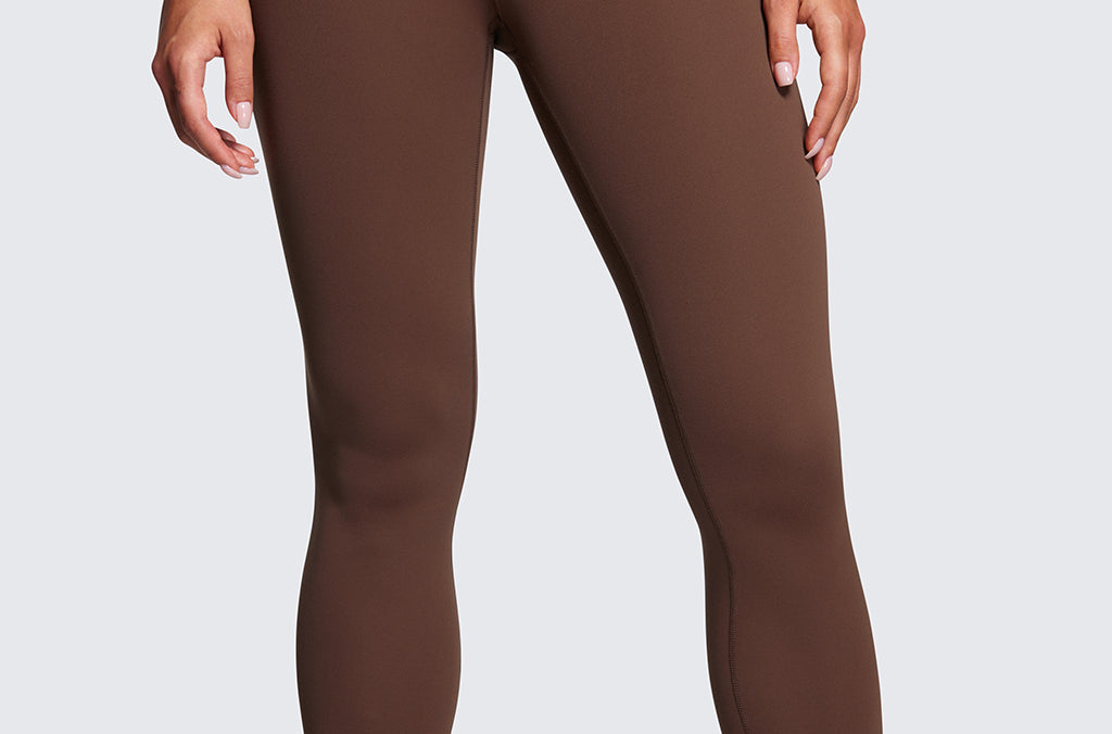 CRZ YOGA Women's High Rise Butterluxe Yoga Leggings 25'' V Cross Waist Black