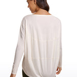 Women's Pima Cotton Boat Neck Long Sleeve Shirts Dark Red 2