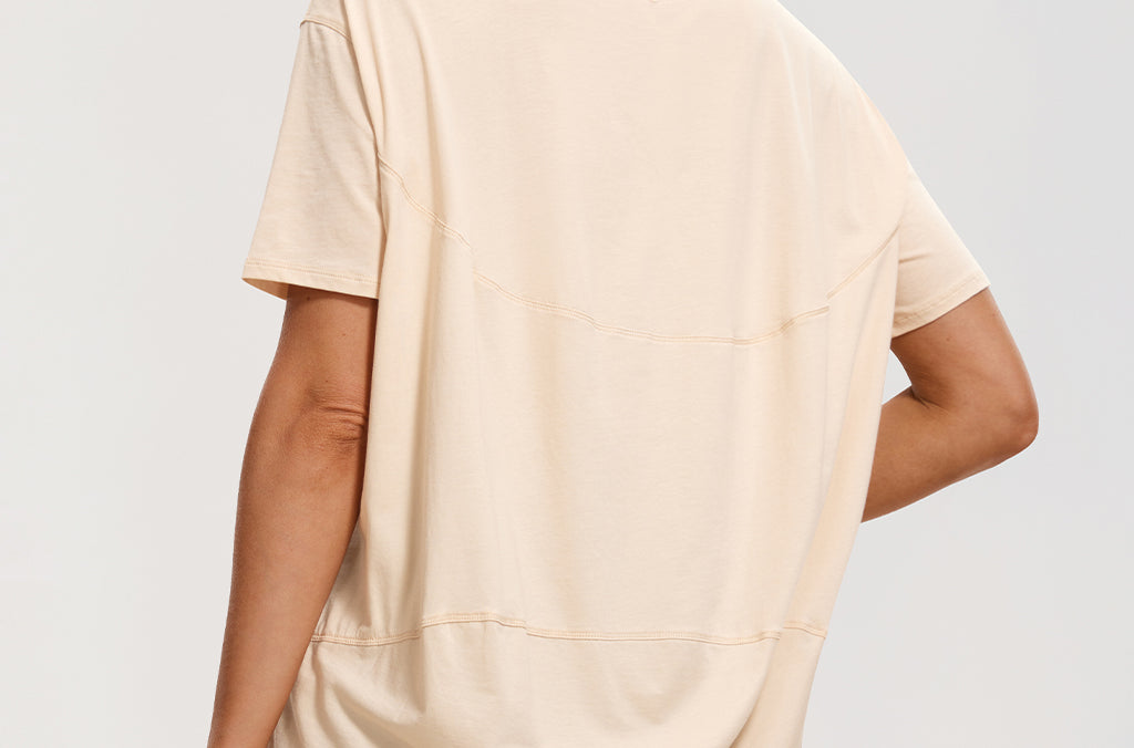 Women's Pima Cotton Boat Neck Short Sleeves Shirts White Opal