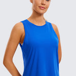 Women's Pima Cotton Cropped Tank Top purple gray