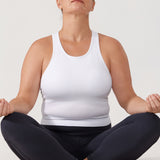 Women's Seamless Ribbed Cropped Tank Top Darkish Green