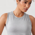 CRZ YOGA Women's Lightweight Racerback Tank Top Silver Mist