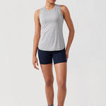 CRZ YOGA Women's Lightweight Racerback Tank Top Silver Mist