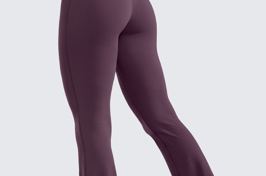 CRZ YOGA Women's High Waist Flare Leggings 30.5" Hot Fudge Brown