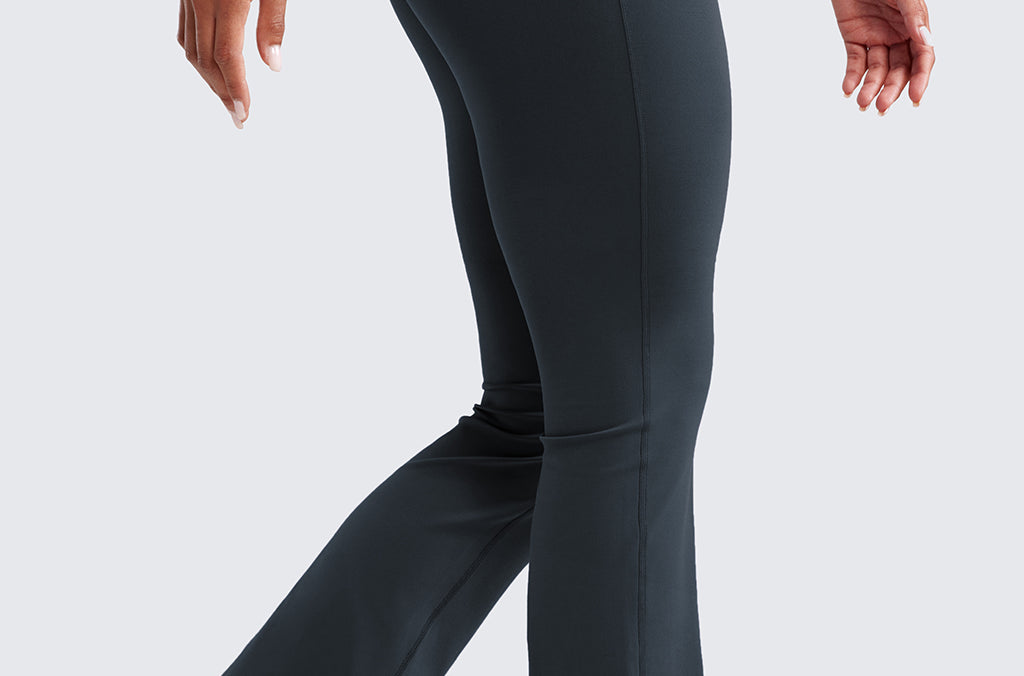 CRZ YOGA Women's High Waist Flare Leggings 30.5" Black