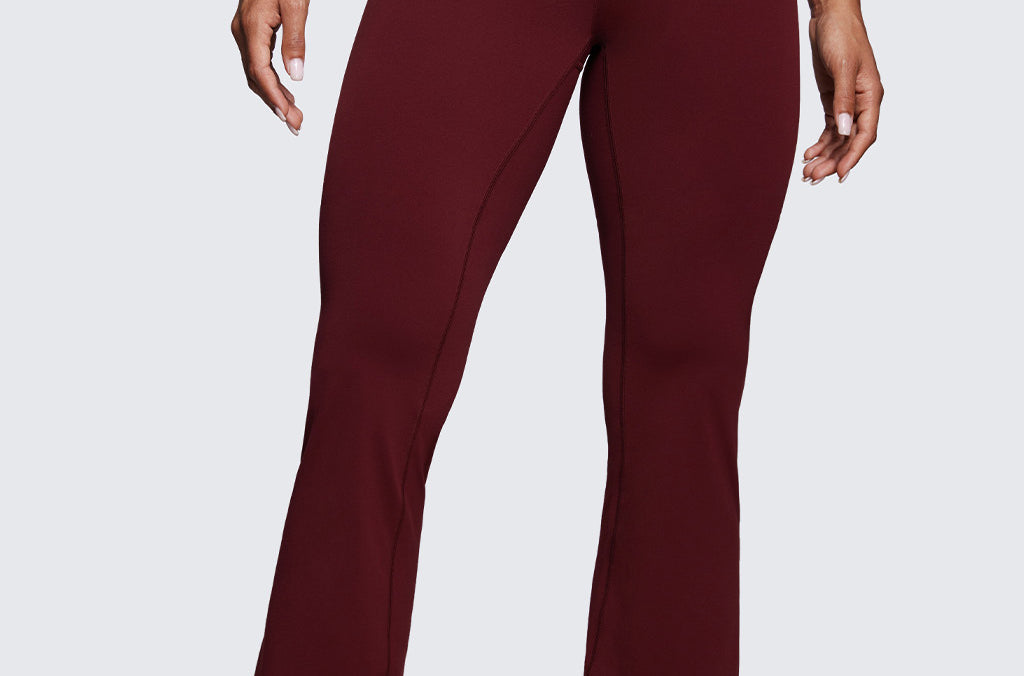 CRZ YOGA Women's High Waist Flare Leggings 30.5" Hot Fudge Brown