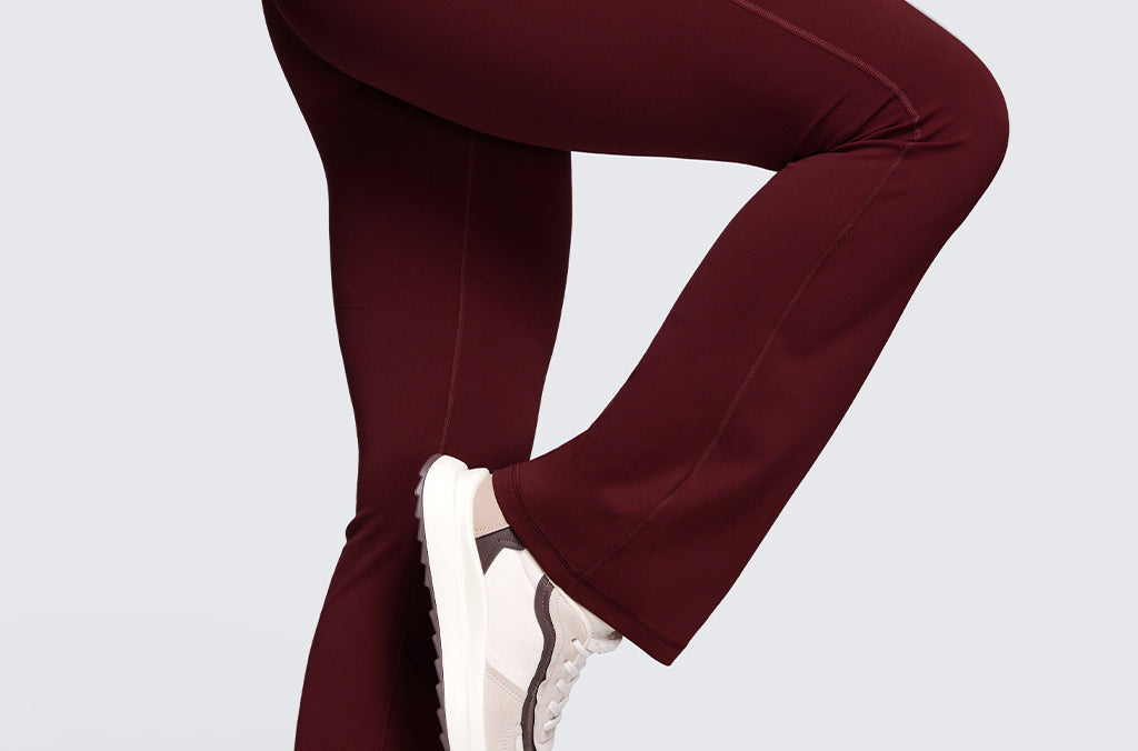 CRZ YOGA Women's High Waist Flare Leggings 30.5" Hot Fudge Brown