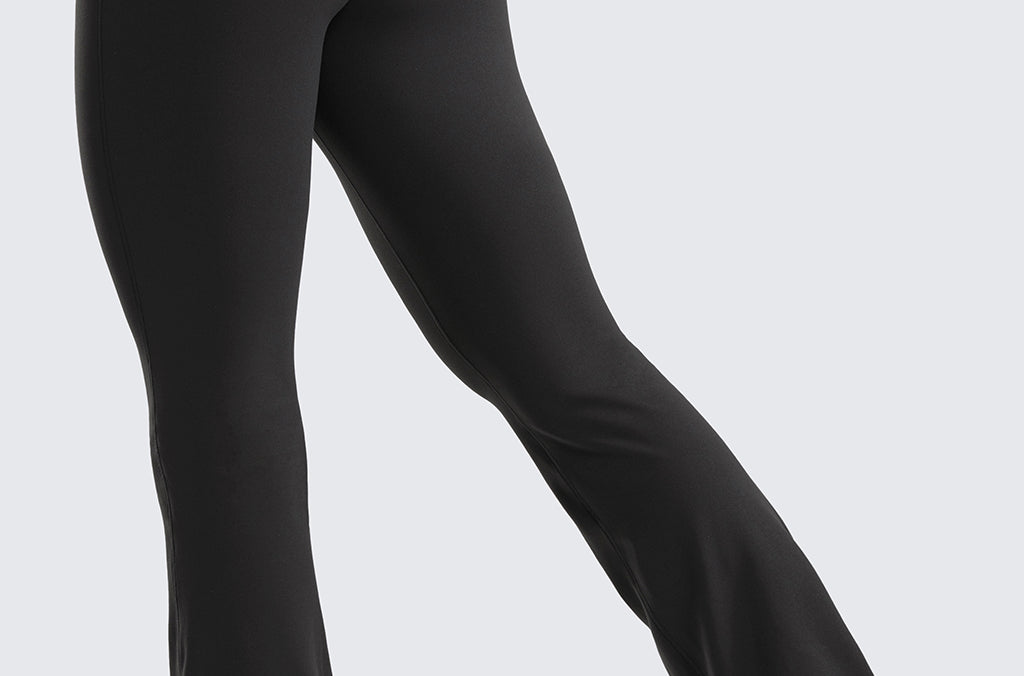 CRZ YOGA Women's High Waist Flare Leggings 29" Pitch Blue