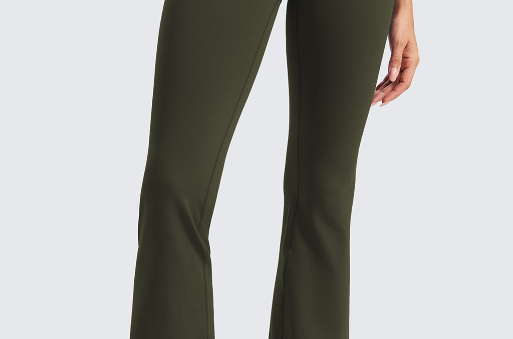 CRZ YOGA Women's High Waist Flare Leggings 29" Black