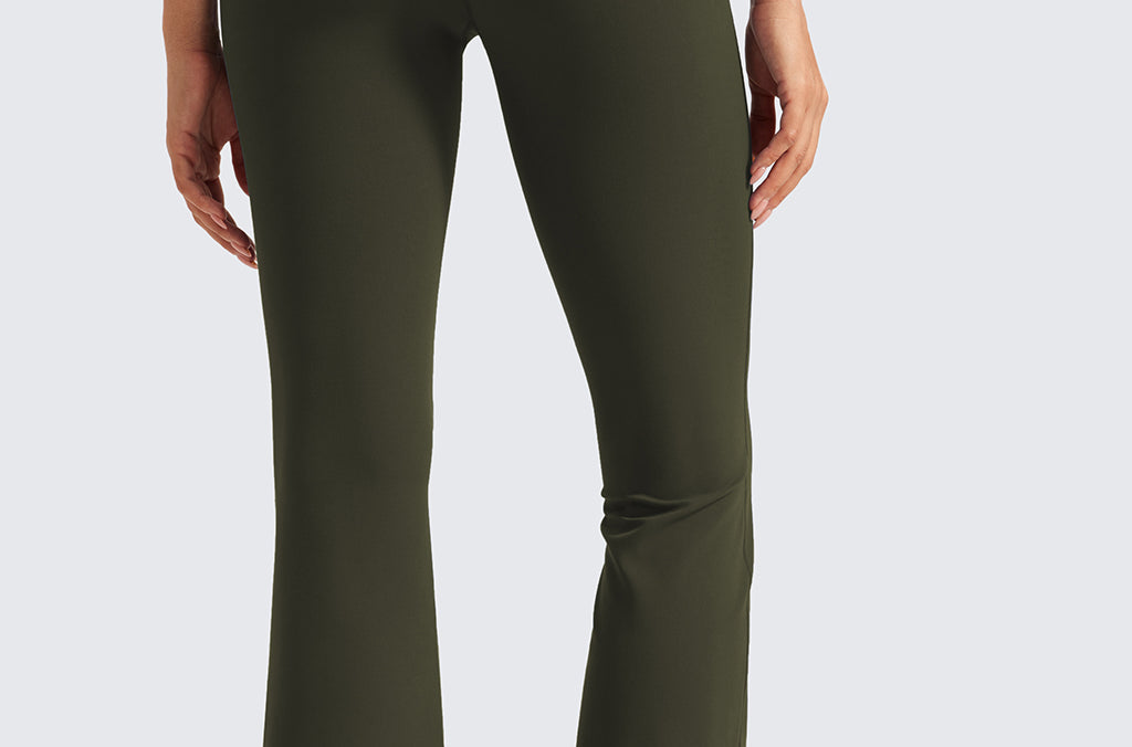CRZ YOGA Women's High Waist Flare Leggings 29" Black