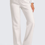 CRZ YOGA Women's Cotton Fleece Lined Sweatpants 30" Hot Fudge Brown