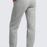 CRZ YOGA Women's Cotton Fleece Lined Sweatpants 28" Milky White