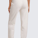 CRZ YOGA Women's Cotton Fleece Lined Sweatpants 28" Black