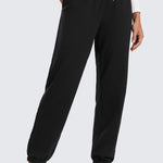 CRZ YOGA Women's Cotton Fleece Joggers with Pockets 28" Ink Blue