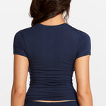 SOULVOR Short Sleeve Crew Neck T-Shirt Deep Ocean Blue