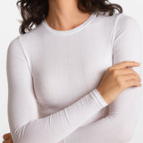 SOULVOR Long Sleeve Crew Neck T-Shirt White