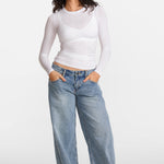 SOULVOR Long Sleeve Crew Neck T-Shirt White