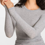 SOULVOR Long Sleeve Crew Neck T-Shirt Moon Heather Grey