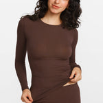SOULVOR Long Sleeve Crew Neck T-Shirt Hazelnut