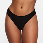 Women's Stretchy Low Rise Thongs 3 Pack Black 3pack