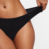 Women's Stretchy Low Rise Thongs 3 Pack Black 3pack