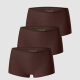 Women's Stretchy Mid Waist Boy Shorts 3 Pack Hazelnut (3pack)