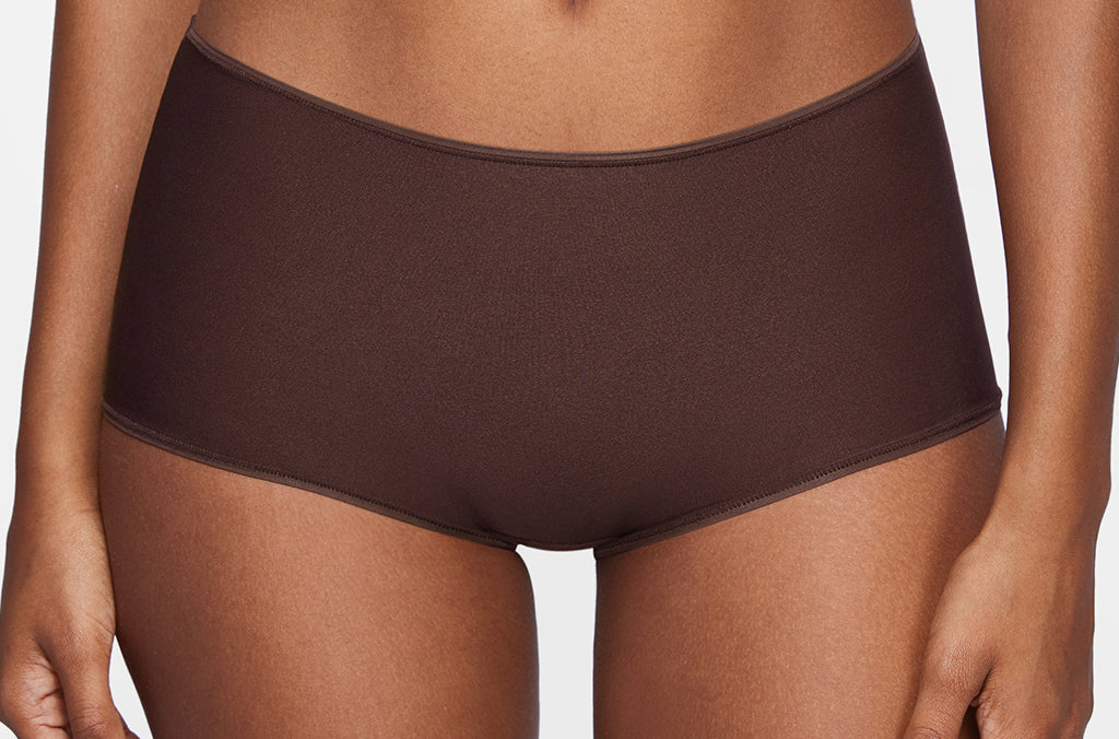 Women's Stretchy Mid Waist Boy Shorts 3 Pack Hazelnut (3pack)