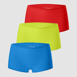 Women's Stretchy Mid Waist Boy Shorts 3 Pack Chic 3 (3pack)