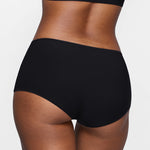 Women's Stretchy Mid Waist Boy Shorts 3 Pack Black 3pack