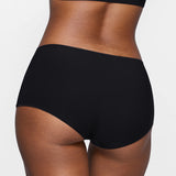 Women's Stretchy Mid Waist Boy Shorts 3 Pack Black 3pack