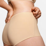 Women's Stretchy Mid Waist Boy Shorts 3 Pack Beige (3pack)