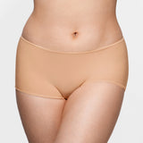 Women's Stretchy Mid Waist Boy Shorts 3 Pack Warm Beige (3pack)