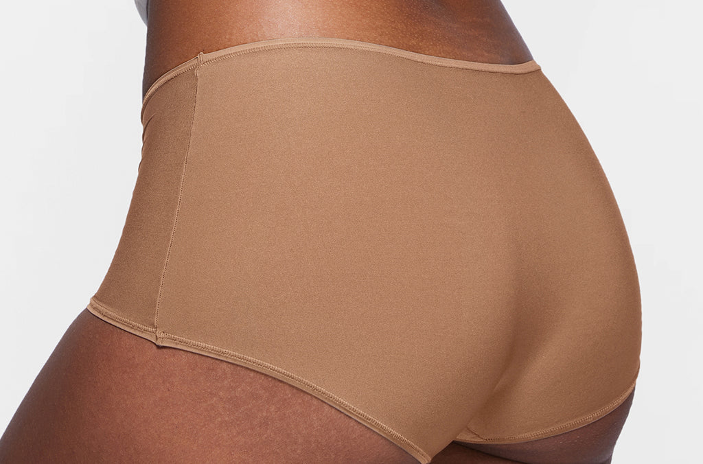 Women's Stretchy Mid Waist Boy Shorts 3 Pack Natural (3pack)