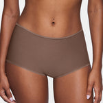 Women's Stretchy Mid Waist Boy Shorts 3 Pack Brown Purple (3pack)